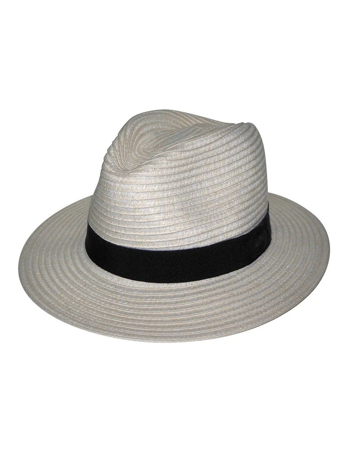Phoenix Panamate Fedora Hat in Ivory