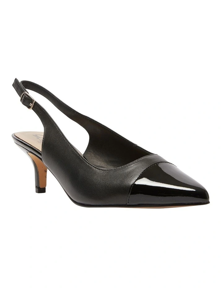 Madame Heeled Shoes in Black Patent