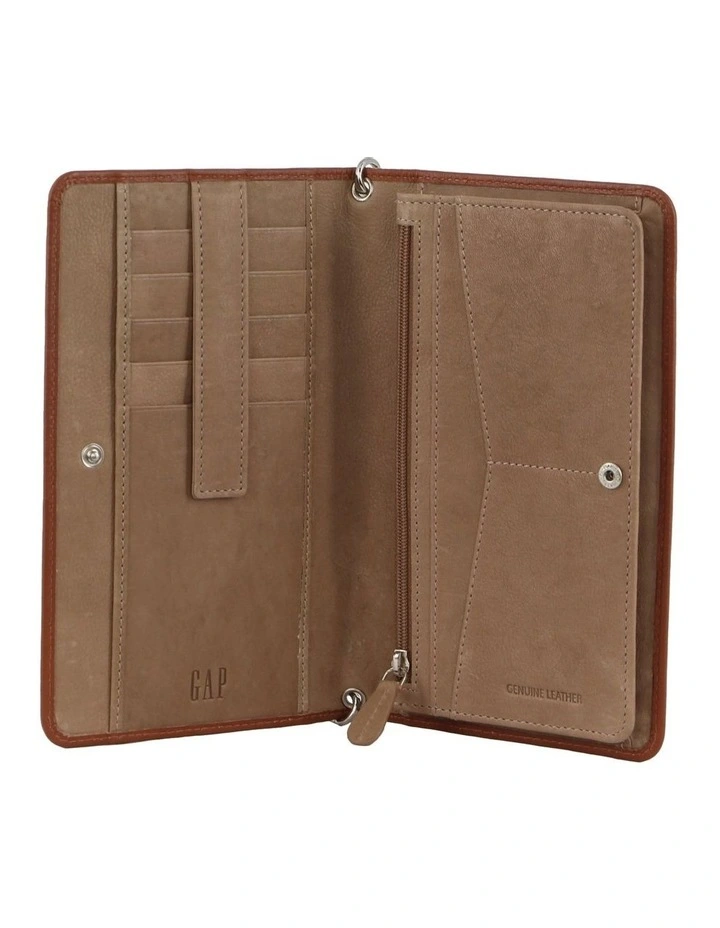 Leather Wallet/Organiser Bag in Tan