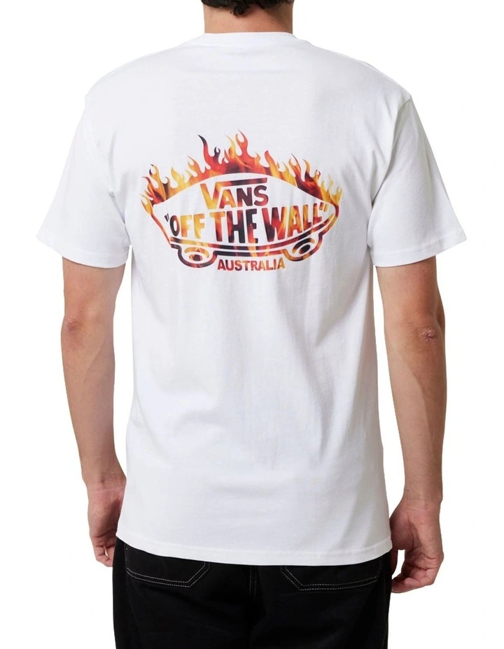Fire Logo Tee in White