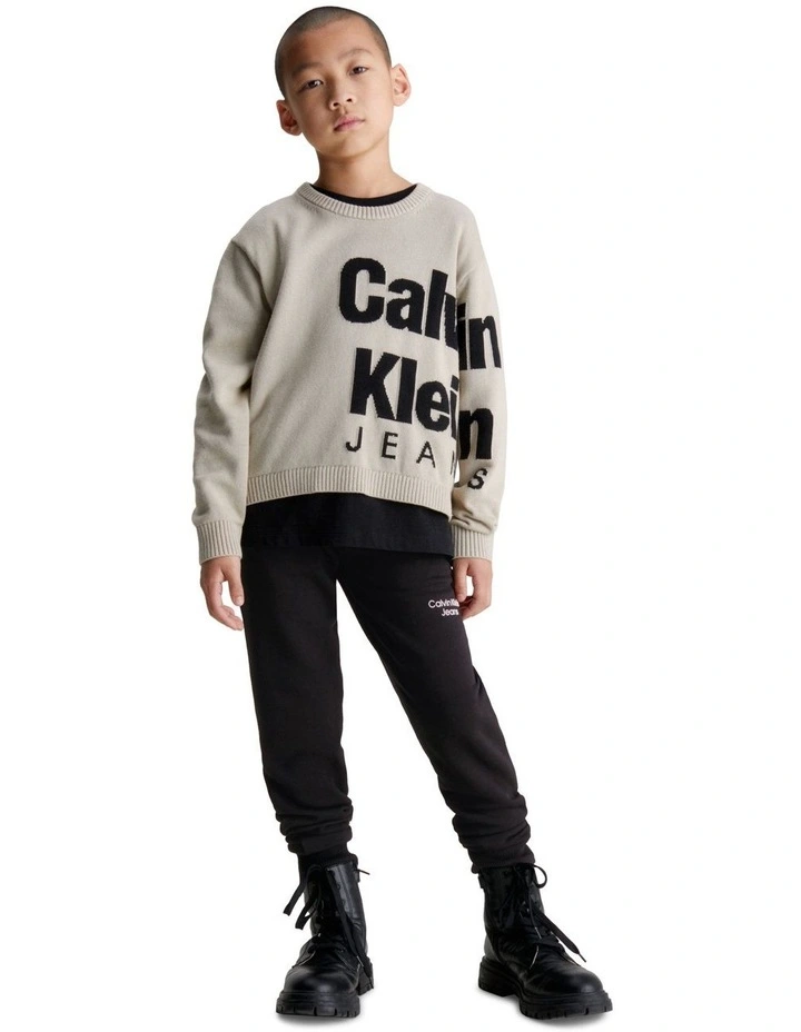 Stack Logo Sweatpants in Black