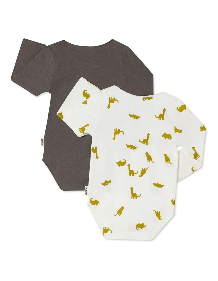 Baby Wonderbodies Long Sleeve Bodysuit 2 Pack in Multi