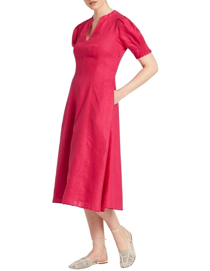 Adeline Linen Dress in Jam