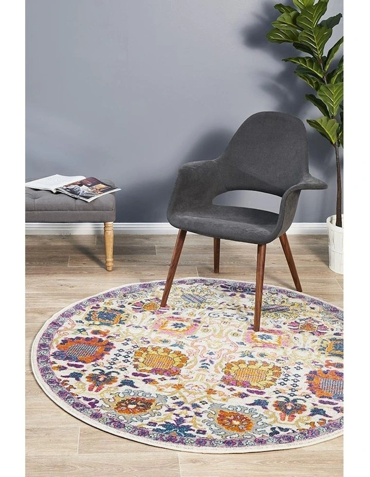 Babylon Round Rug 206 in Multi