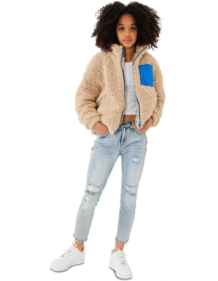 Teddy Pocket Jacket in Oatmeal