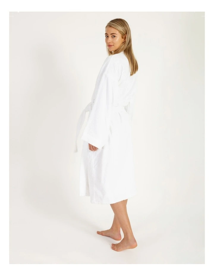 Australian Cotton Bath Robe in White