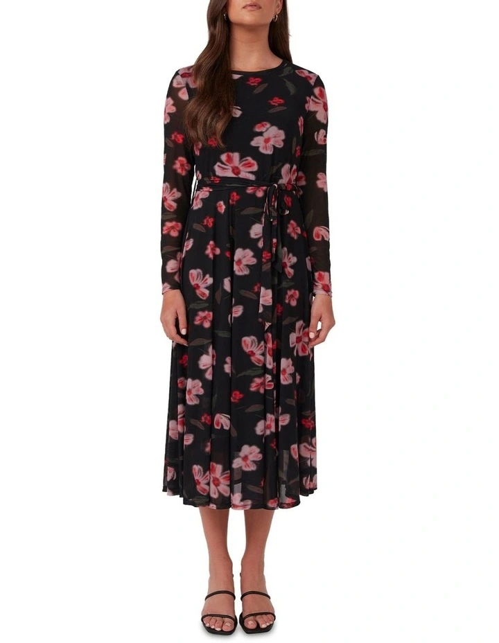 Blush Blossom Dress in Black/Pink