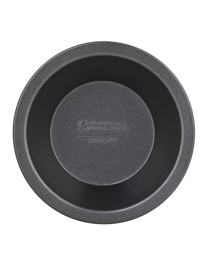BakerMaker Non-Stick Individual Round Pie Dish 10.5cm in Black