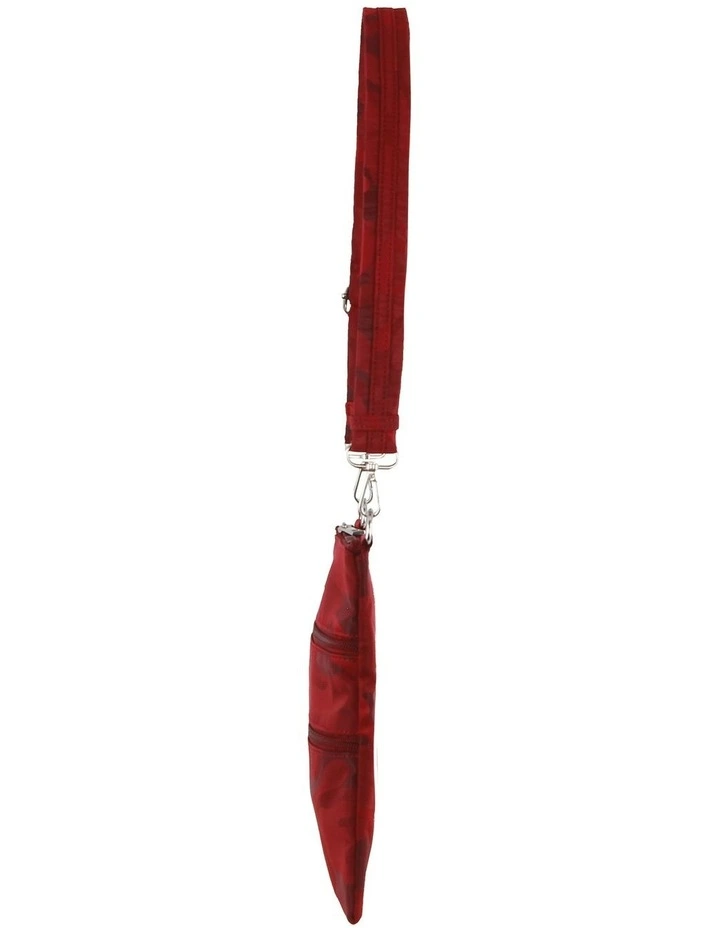 Anti-Theft Cross Body Bag in Wine-Camouflage