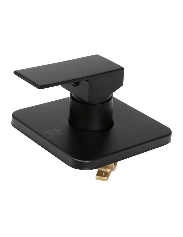 Rain Head Square Wall Shower Mixer Tap in Matte Black