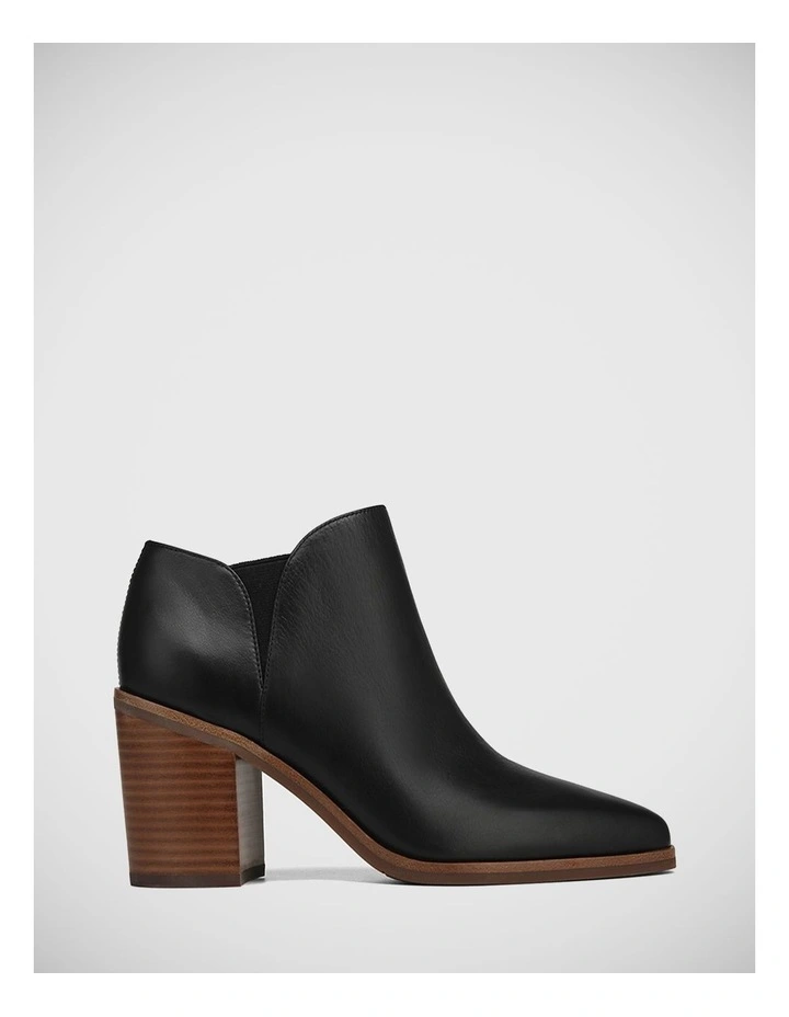Presli Leather Ankle Boot in Black