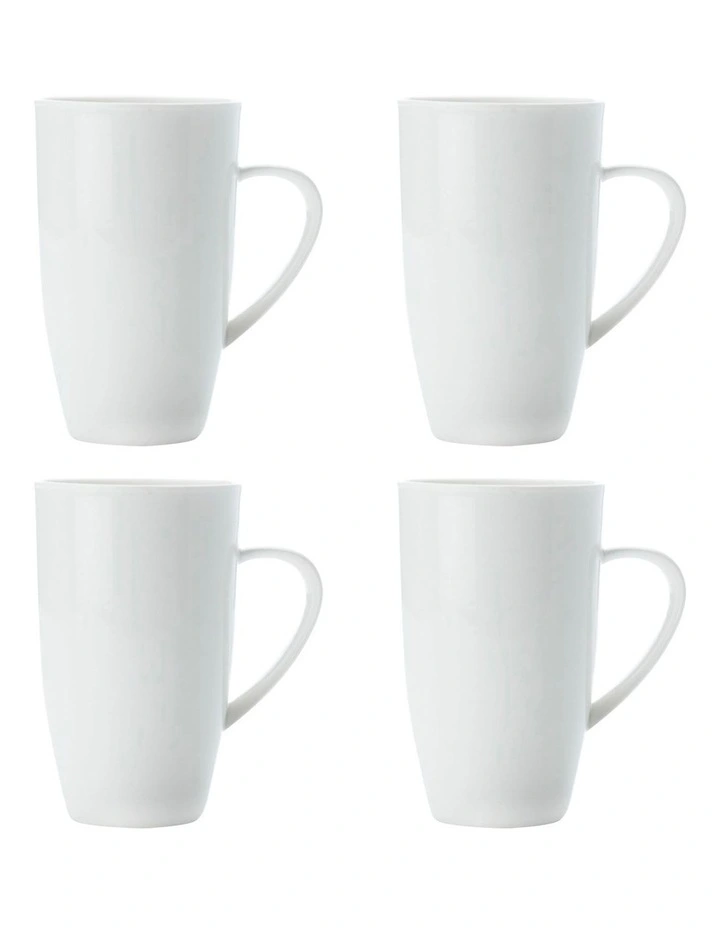 White Basics Coupe Mug Tall 600ML Set of 4