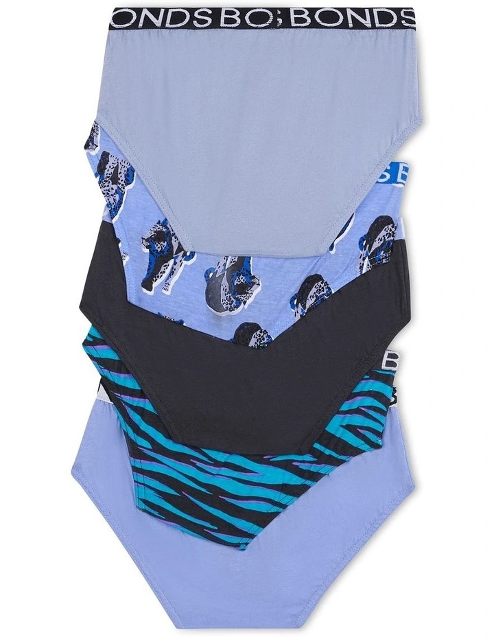 Kids Brief 5 Pack in Leo Leopard