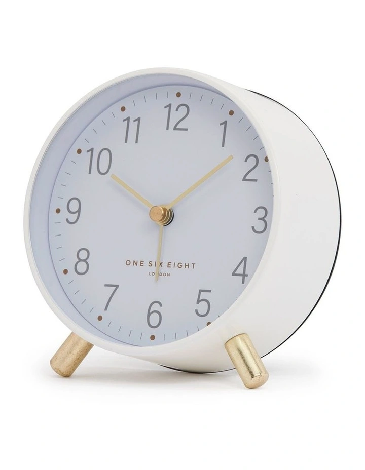 Maisie White Silent Alarm Clock