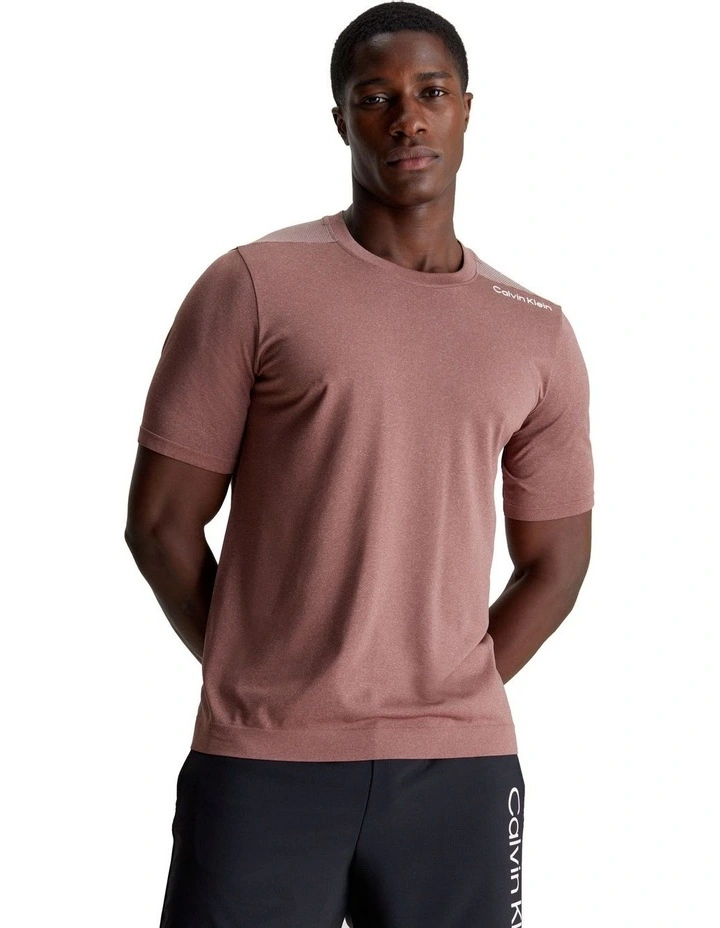Seamless Short Sleeve Tee in Capri Rose Heather