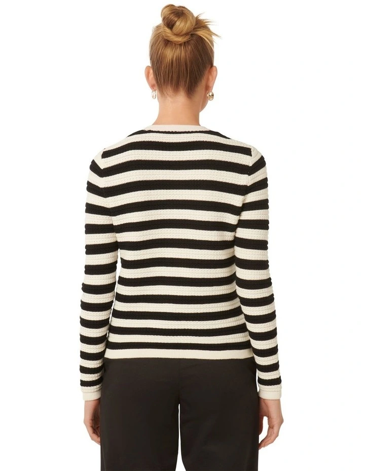 Beri Striped Knit Cardigans in Multi