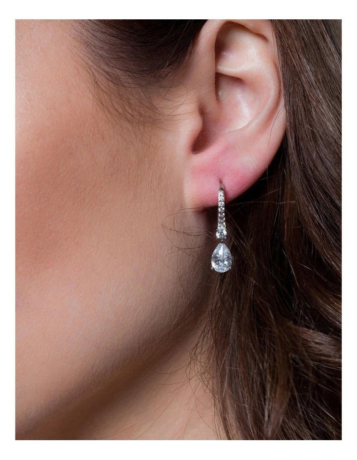Iconic Bridal Elizabeth Silver Earrings