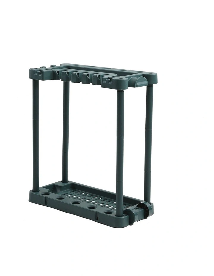Garden Farm Shed Garage Tools Storage Rack Handles Organizer Holder in Green