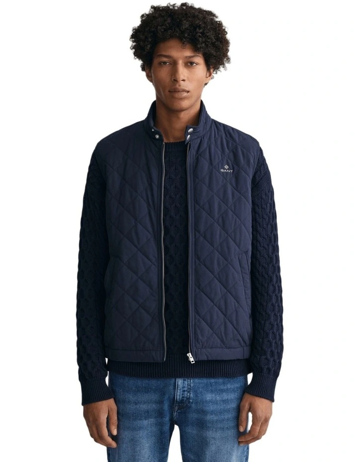 Quilted Windcheater Vest in Evening Blue