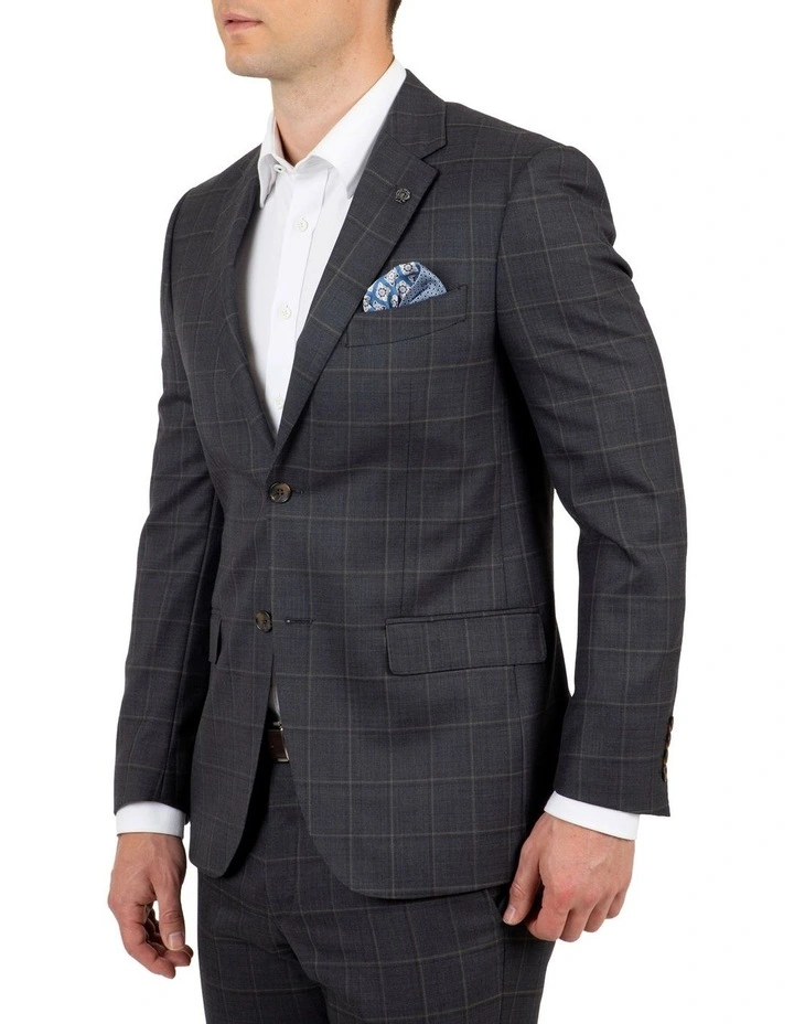 Modern Fit Morse Charcoal Check Suit Jacket