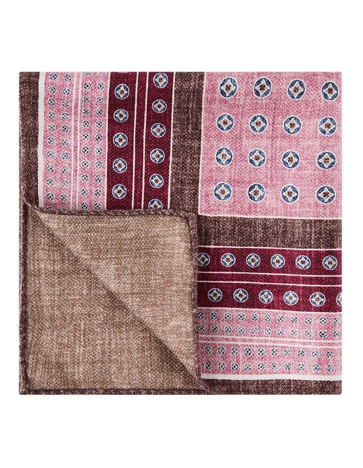 Amadeo Pocket Square in Pink/Brown