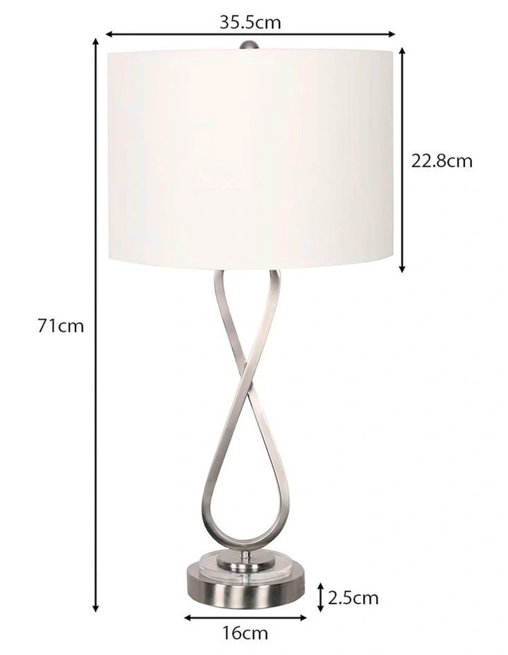 Contemporary Table Lamp in Nickel