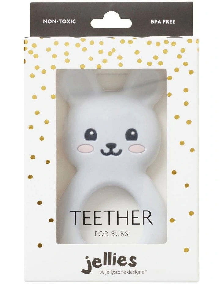 Bunny Teether In Grey
