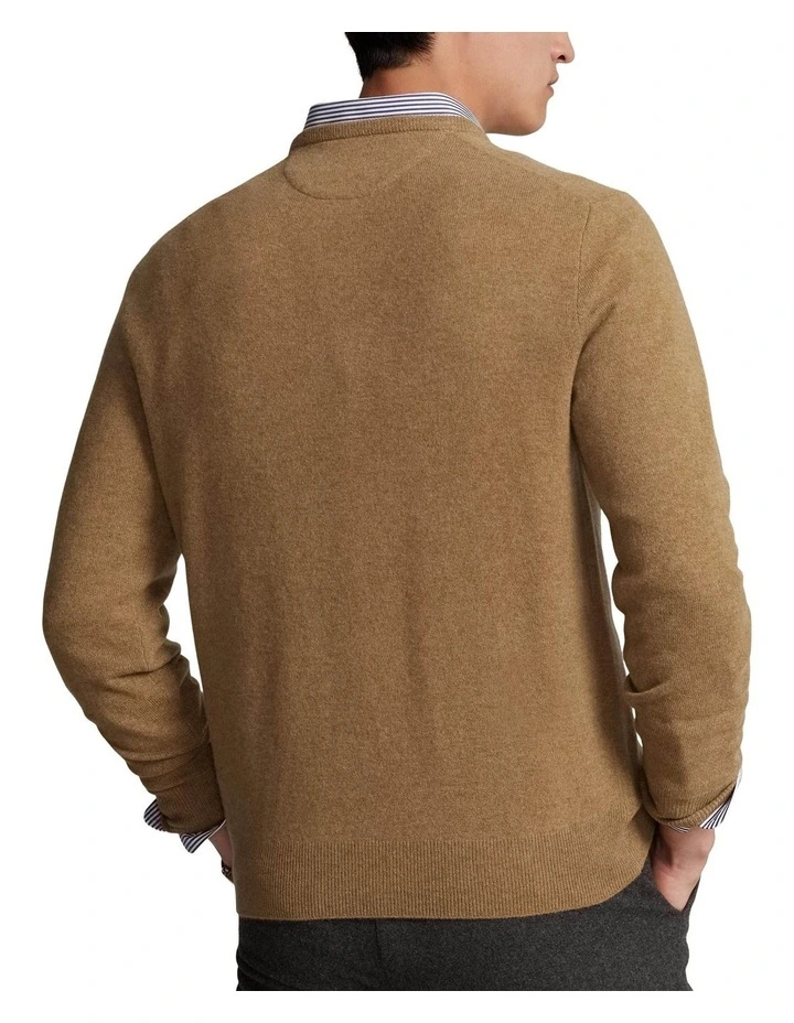 Wool Crewneck Sweater in Brown