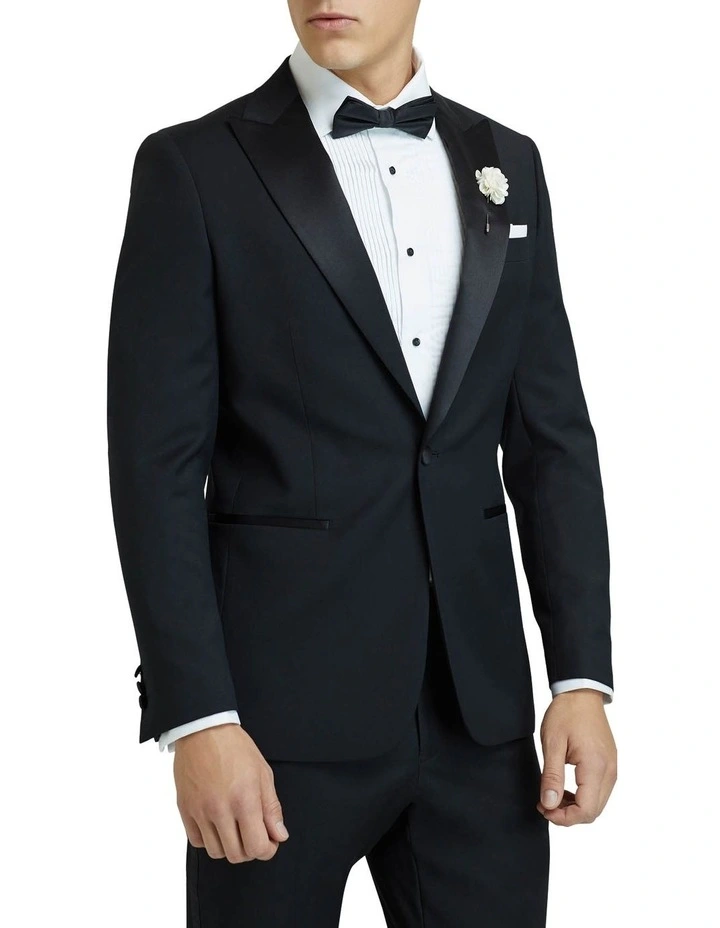 Peak Lapel Dinner Suit Jacket Black