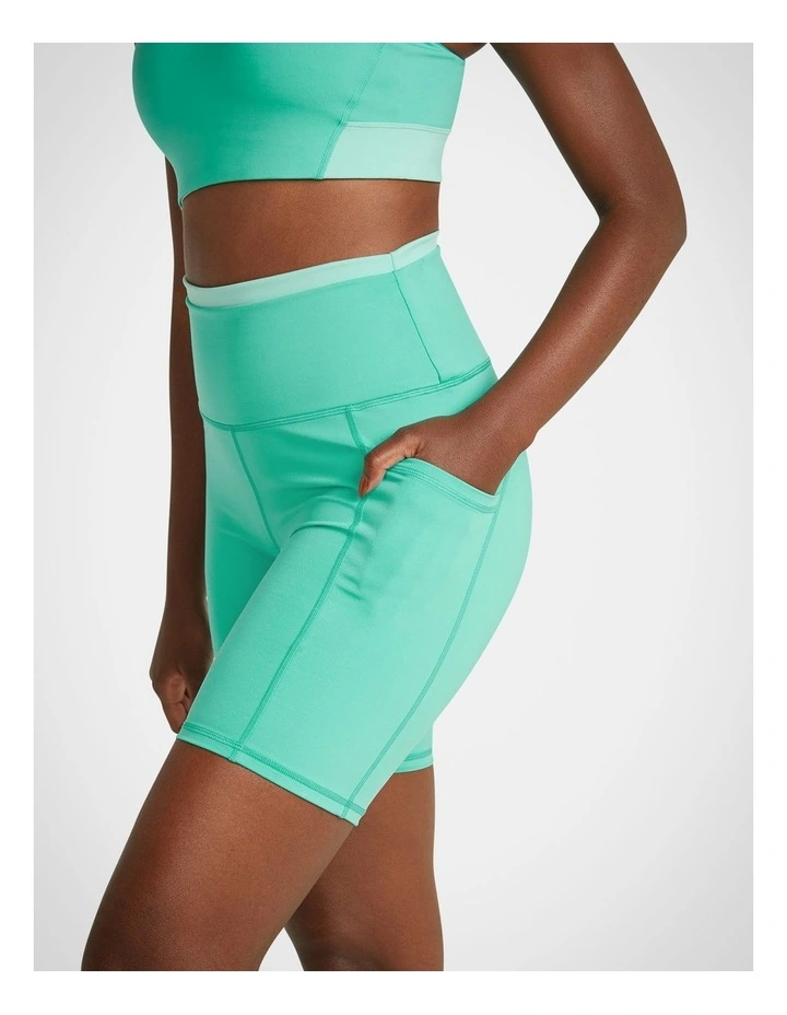 Two Tone Pocket Quad Bike Shorts in Lagoon
