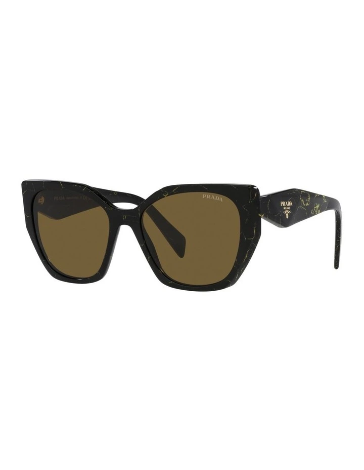 0PR 19ZS Sunglasses in Black/Yellow Marble
