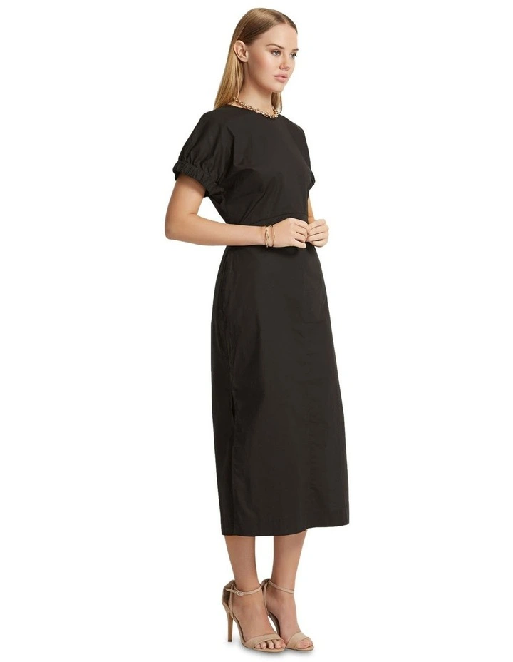 Penelope Cotton Maxi Dress in Black