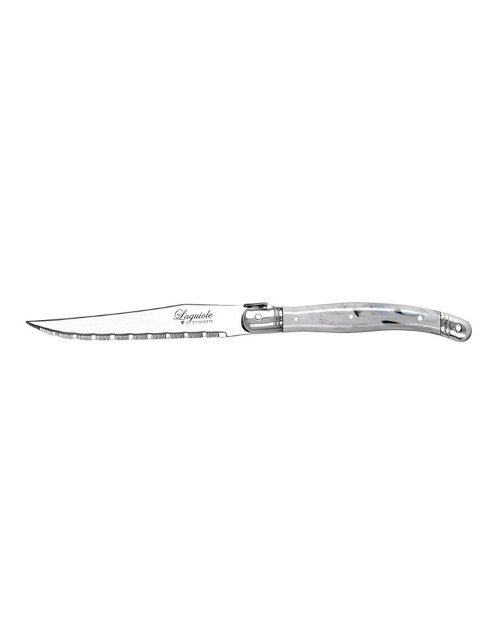 Stainless Steel Steak Knife Cutlery 12 Pack 23.5cm in Grey