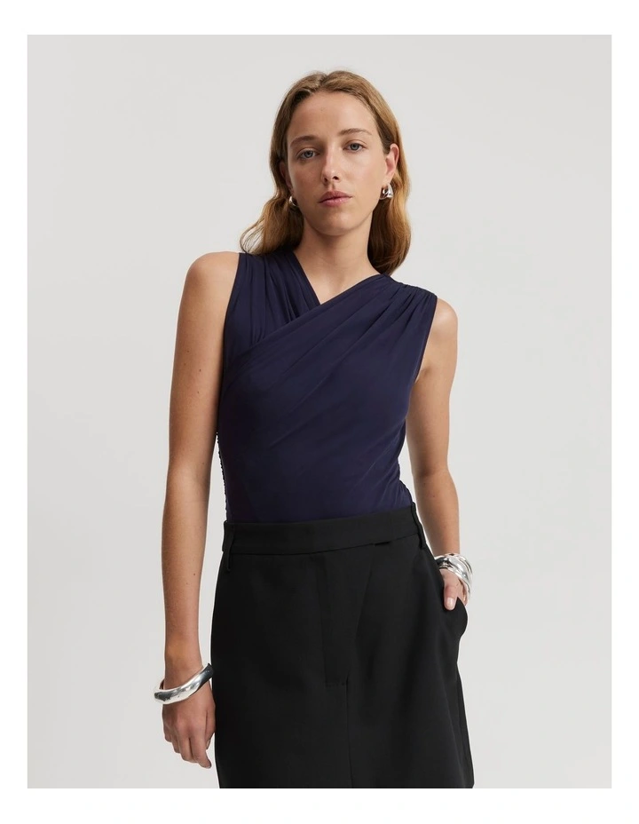 Cupro Jersey Bodysuit in Eggplant