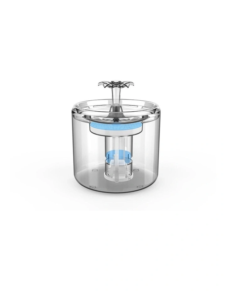 Pets Automatic Water Fountain Drinking Dispenser and Filter 2.6L in Clear
