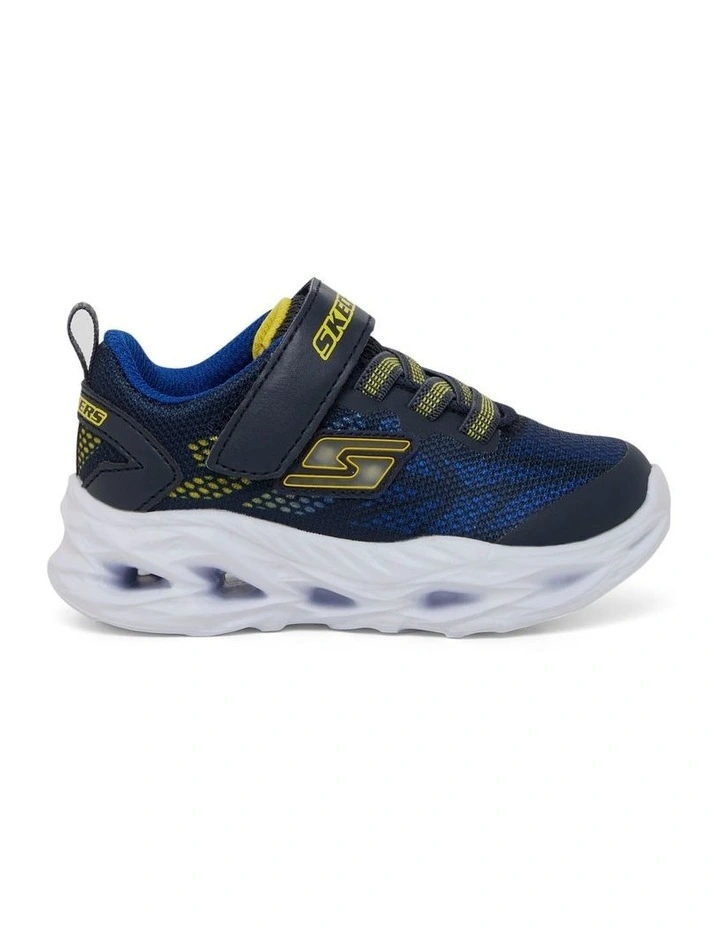 Vortex-Flash Infant Sneakers in Navy/Yellow
