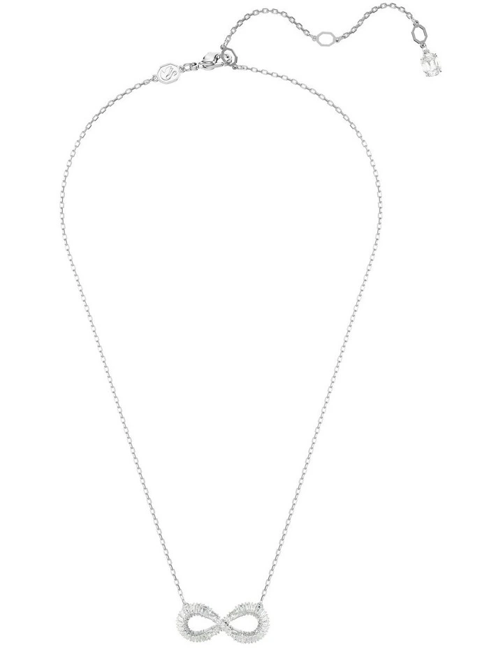 Hyperbola Infinity Rhodium Plated Pendant in White