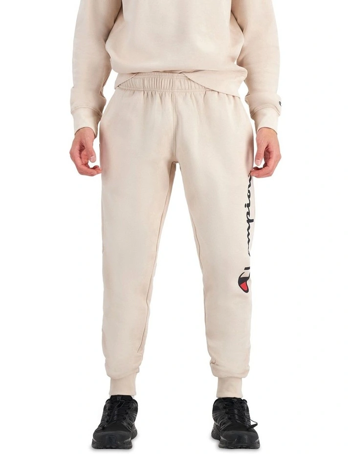 Script Cuff Track Pant in Coconut Souffle