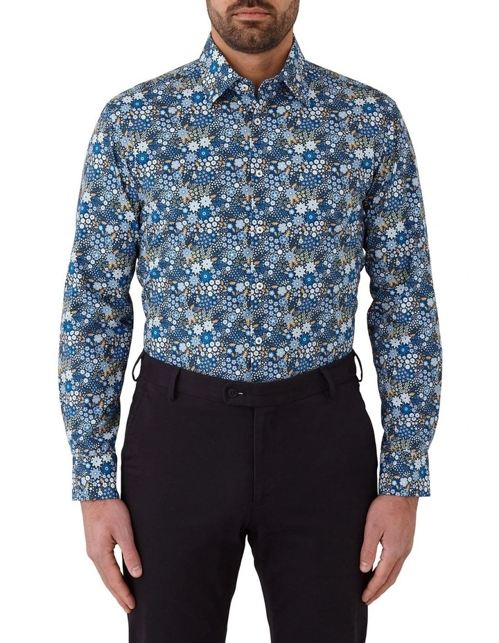 Prahran Modern Fit Shirt in Navy