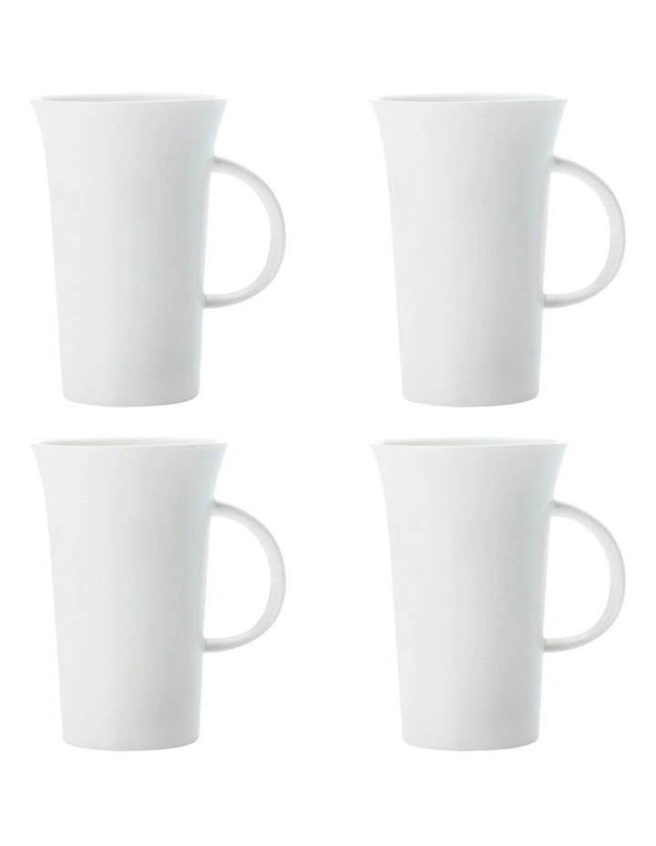 Basics Flared Mug Large Set of 4 in White