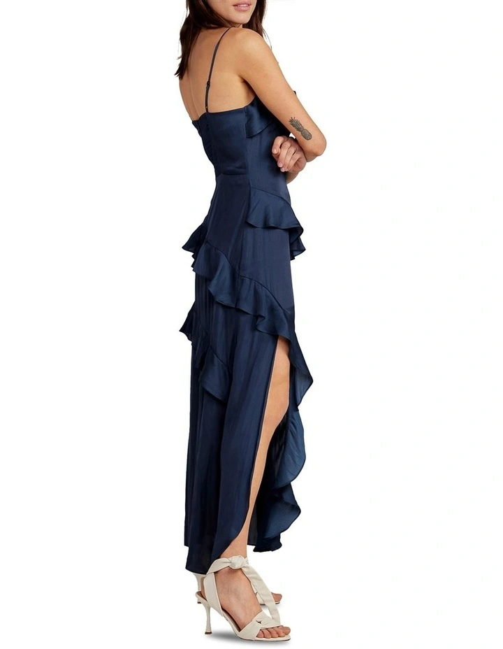 Ocean Eyes Tiered Maxi Dress in Navy