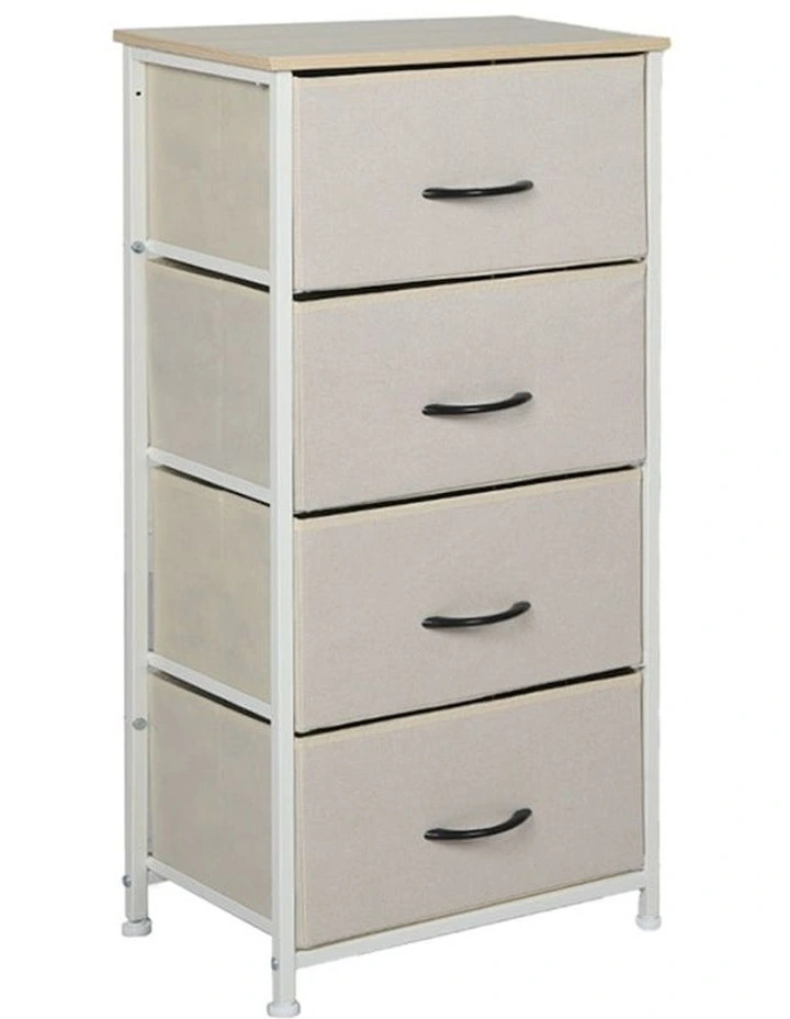 4 Drawer Storage Cabinet in Beige