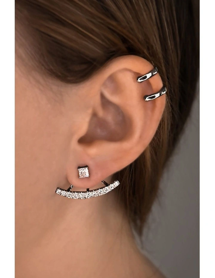Complete Ear Jacket in Black/White