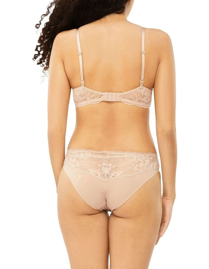 Seductive Comfort Lotus Floral Bikini Brief in Beige