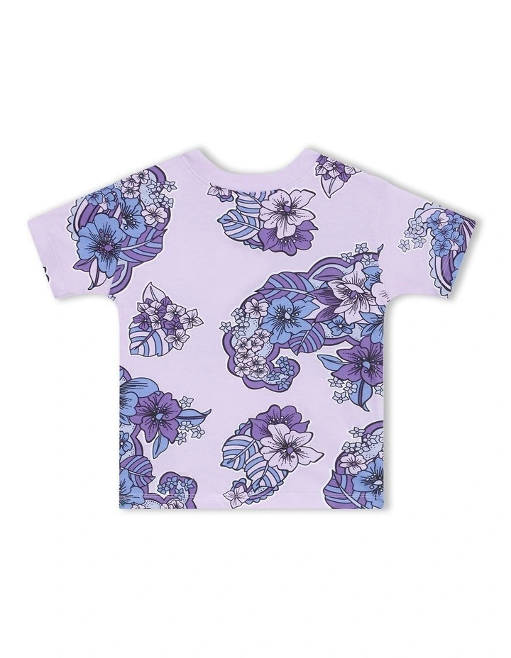 Short Sleeve Crew Tee (Sizes 3-10) in Purple