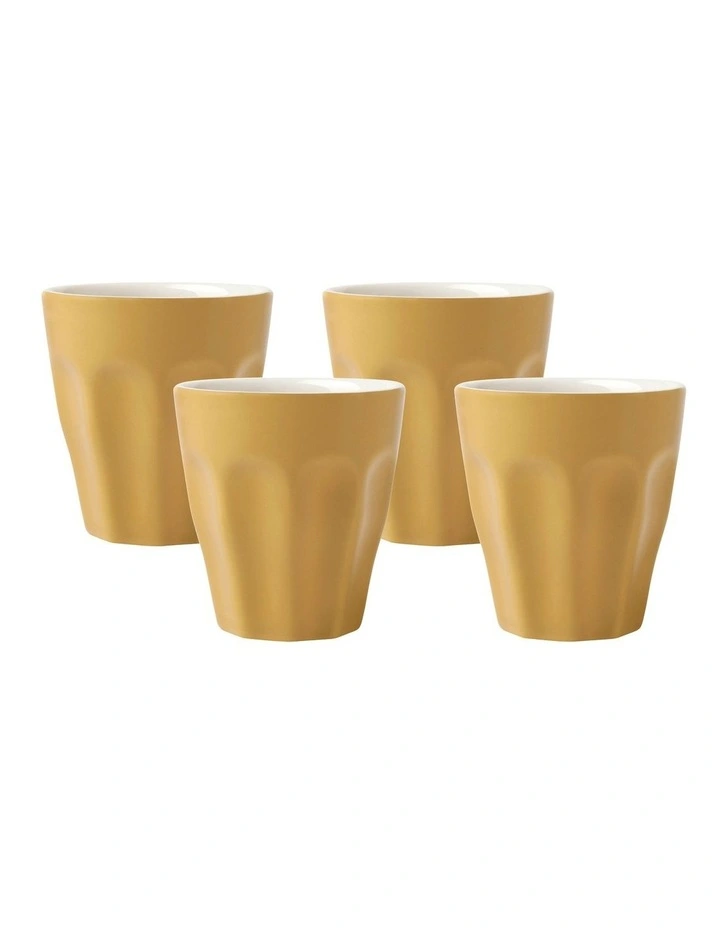Gift Boxed Blend Sala Espresso Cup 100ml Set of 4 in Mustard