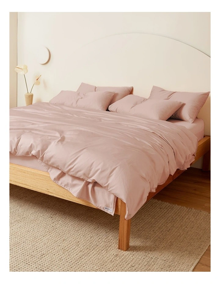 Eden Cotton Quilt Cover Set in Blush