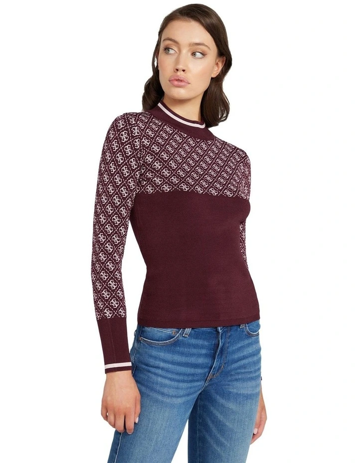 Lise 4G Longsleeve Sweater in Red