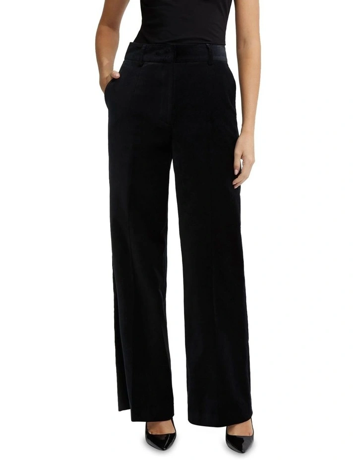 Lydia Velvet Trousers in Black