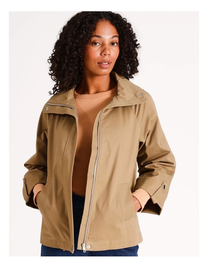 Oversized Utility Parka in Taupe
